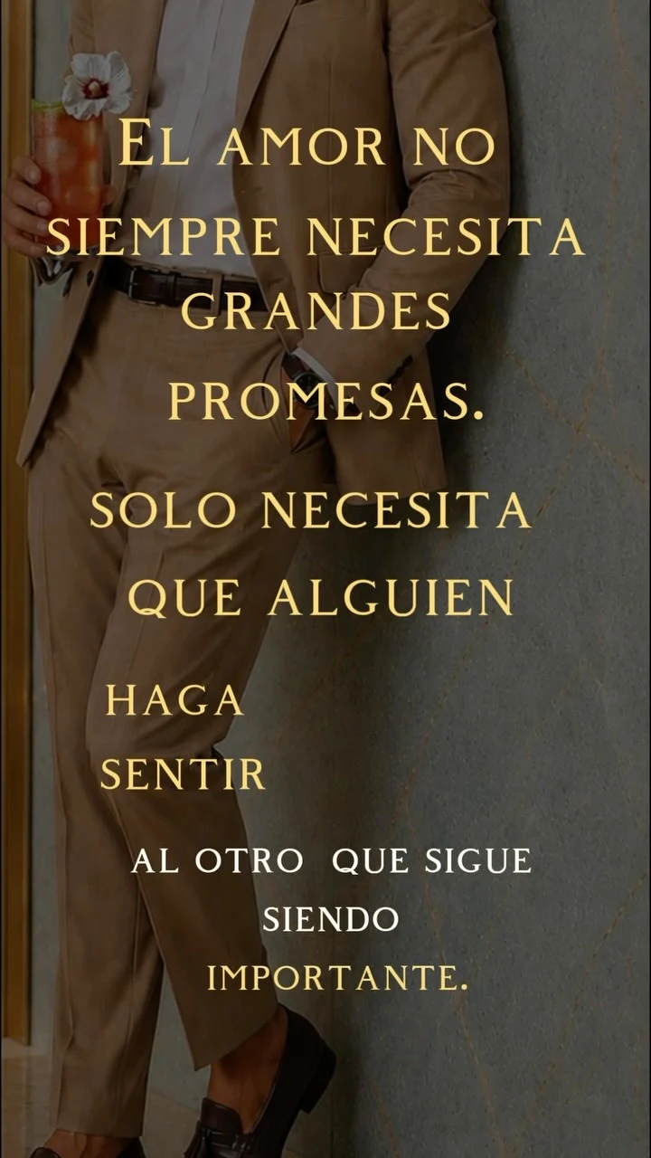 El amor no siempre necesita grandes promesas